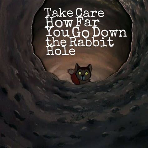 Going down the rabbit hole .